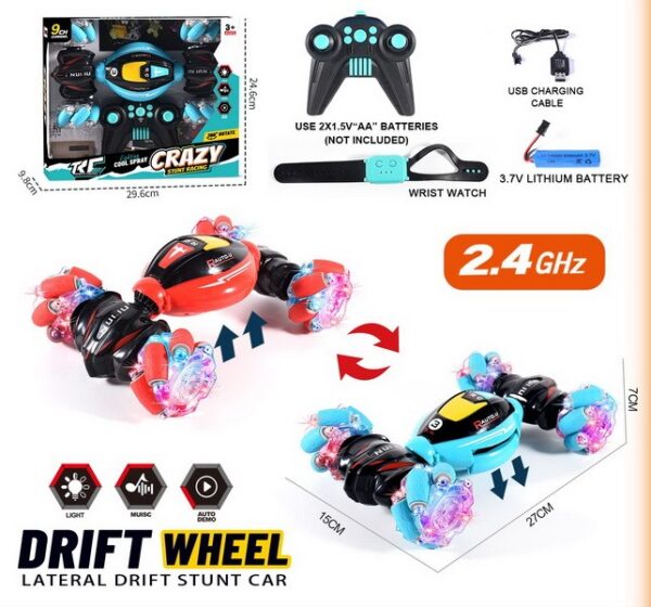 Toy Manufacturer China 2.4G Hand Watch Hobby Grade Gesture Sensing Drift Twister Stunt Remote Control Car Rc Cars - Image 6