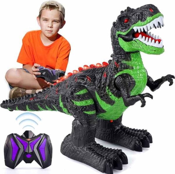 ODM Toy Manufacturer Kids Rechargeable Electric Walking T-rex Dino Remote Control Walking Led Robot Rc Dinosaur Toys