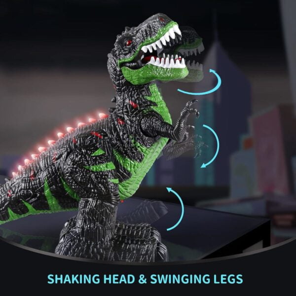 ODM Toy Manufacturer Kids Rechargeable Electric Walking T-rex Dino Remote Control Walking Led Robot Rc Dinosaur Toys - Image 4