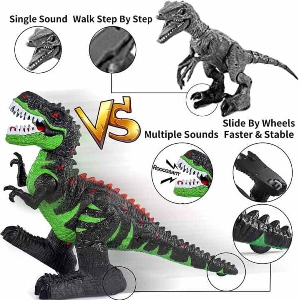 ODM Toy Manufacturer Kids Rechargeable Electric Walking T-rex Dino Remote Control Walking Led Robot Rc Dinosaur Toys - Image 5