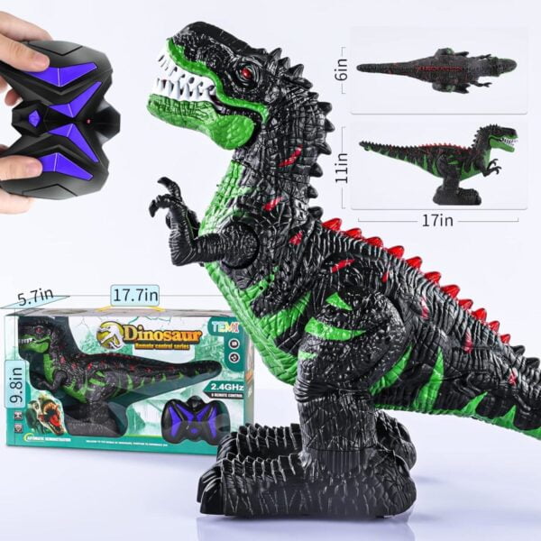 ODM Toy Manufacturer Kids Rechargeable Electric Walking T-rex Dino Remote Control Walking Led Robot Rc Dinosaur Toys - Image 6