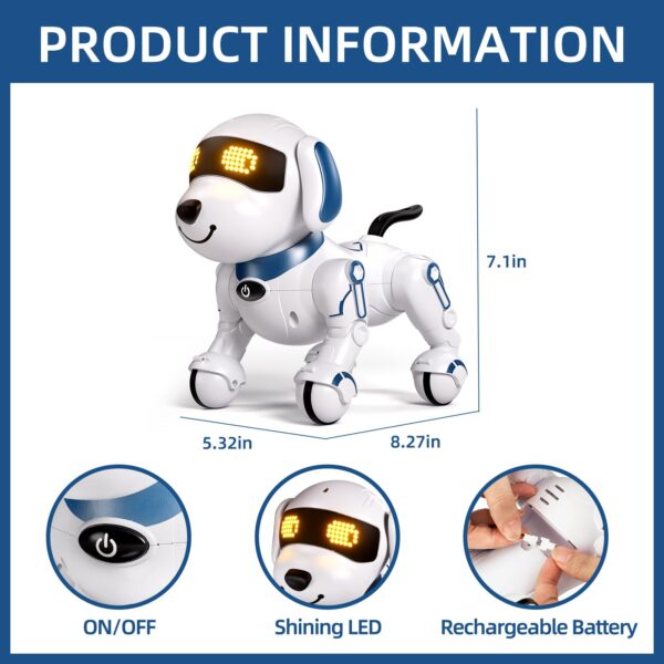 Toy Manufacturer China 2024 Remote Control Dog Toy Smart 360 Rolling-ove Smart Programmable Intelligent Walking Dancing Rc Robot Dog - Image 2