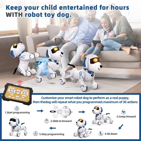 Toy Manufacturer China 2024 Remote Control Dog Toy Smart 360 Rolling-ove Smart Programmable Intelligent Walking Dancing Rc Robot Dog - Image 3