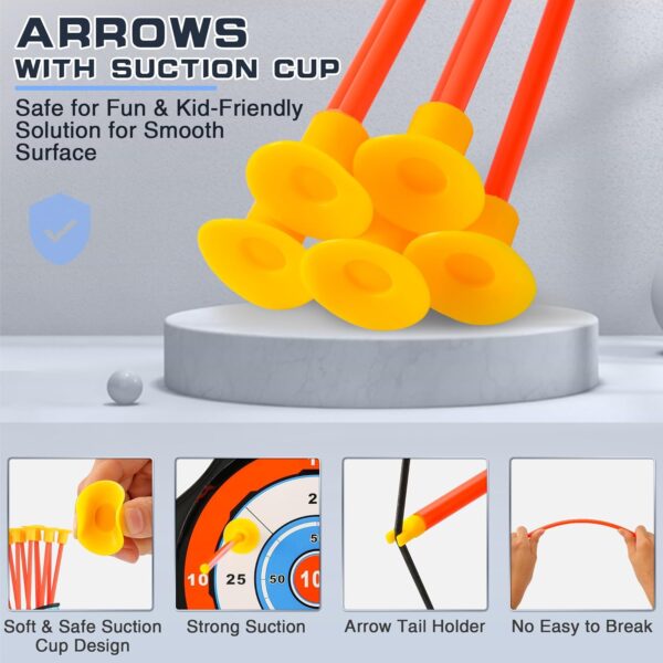 Toy Supplier China Kids Outdoor Toys Bow and Arrow Toy 2-Pack LED Light Up Archery Set with 20 Suction Cup Arrows and Standing Target - Imagem 3