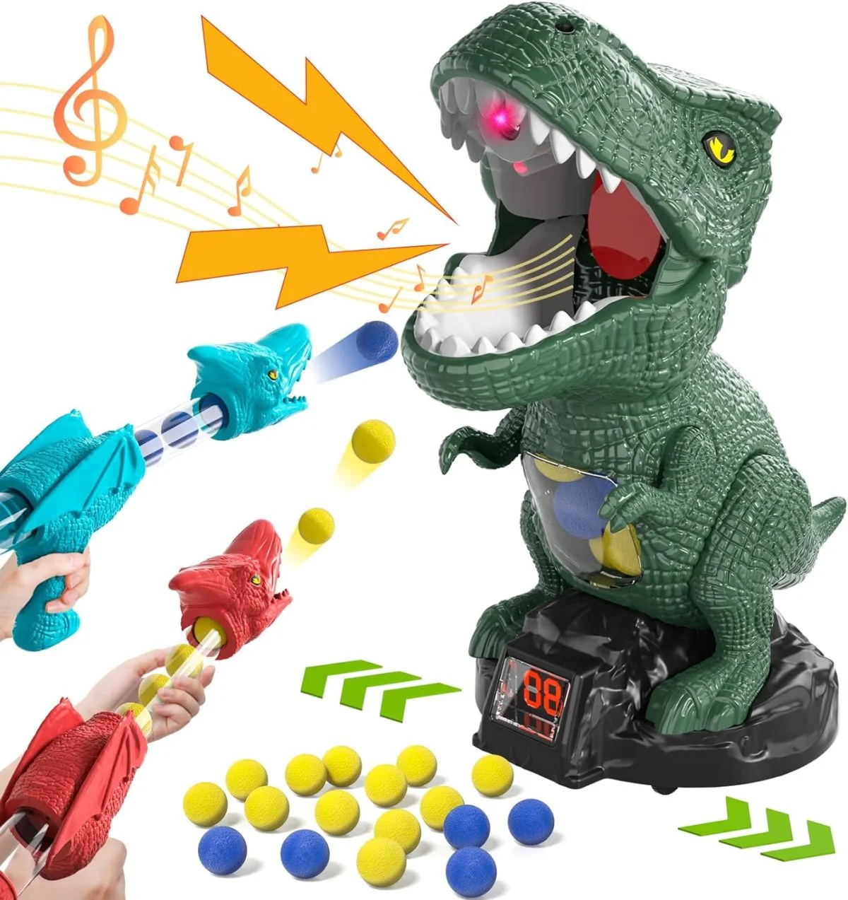 Bulk Toy Orders Children's Moveable Dinosaur Foam Soft Bullet Gun Dinosaur Shooting Game Toys for Kids