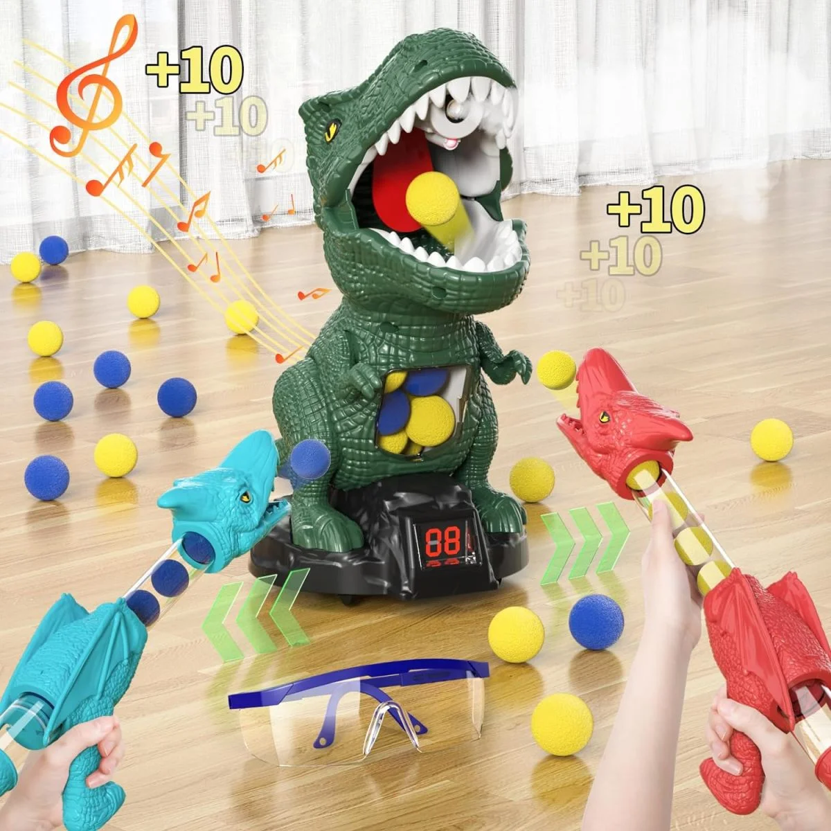 Bulk Toy Orders Children's Moveable Dinosaur Foam Soft Bullet Gun Dinosaur Shooting Game Toys for Kids - 영상 2