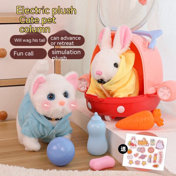 Toy Manufacturer China Custom Interactive Stuffed Animal Puppy Bunny  Cat Toys Pet Electronic Plush Toys - 영상 3