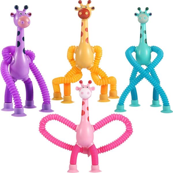 Toy Manufacturer China Toys Giraffe Pop Tubes Sensory Toys Novelty Spring Fidget Toy Stretch Tube Stress Relief Toy for Kid Adult Birthday Gift Party Favors