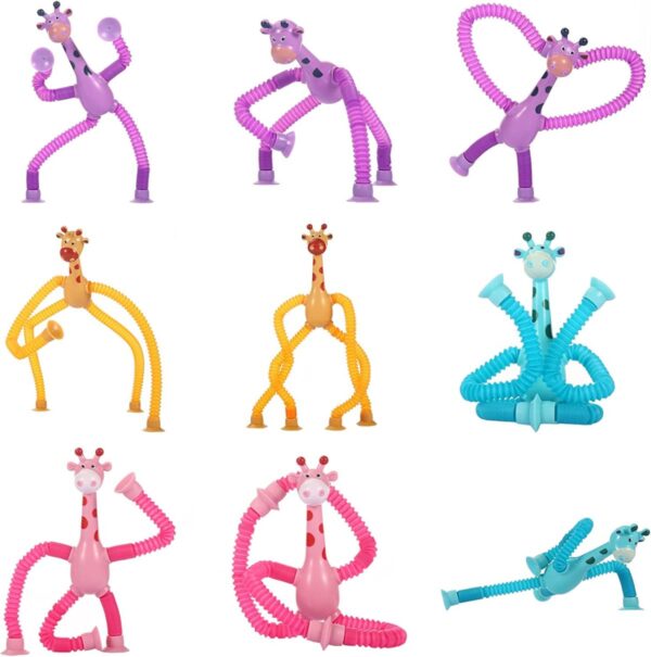 Toy Manufacturer China Toys Giraffe Pop Tubes Sensory Toys Novelty Spring Fidget Toy Stretch Tube Stress Relief Toy for Kid Adult Birthday Gift Party Favors - Image 5