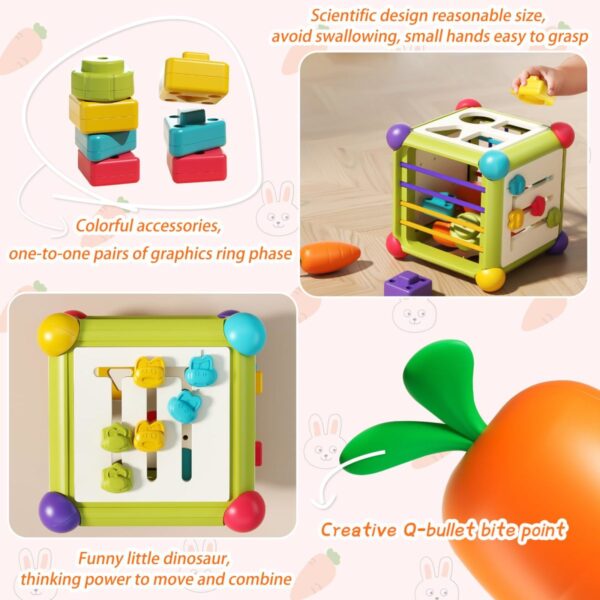 Toy Supply Chain New Baby Early Development Educational Montessori Shape Sorter Colorful Cube Activity Cube Toys - Image 3