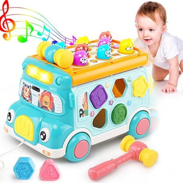 Toy Procurement China Montessori Toys Early Education Infant Education Learn Car Music Activity Bus Baby Toy