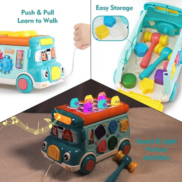 Toy Procurement China Montessori Toys Early Education Infant Education Learn Car Music Activity Bus Baby Toy - Изображение 3