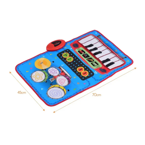 China Toy Distributor Wholesale Educational Kids Interactive Drum Piano Keyboard 2 in 1Baby Musical Play Mat Toys - Image 5