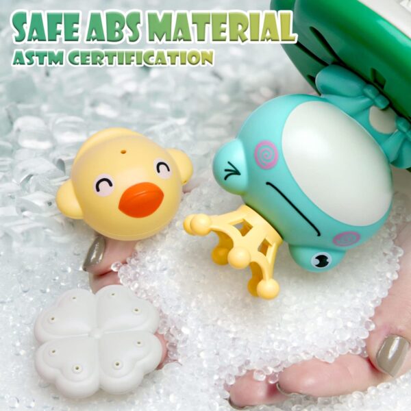 Certified Toy Manufacturer Wholesale Electric Spray Water Floating Rotation Swimming Sprinkler Shower Game Baby Frog Bath Toy - Image 3