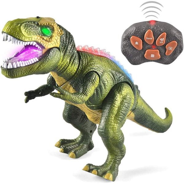 Custom Toy Manufacturer Kid Rc Dinosaur Real LED Light Remote Control Boy Eyes Glow Will Call Walking Remote Control Dinosaur Toys