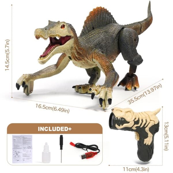 Wholesale Toy Supplier 2 在 1 Light Chasing Electric RC Walking Robot Remote Controlled Dinosaur Remote Control Dinosaur Toys - 图片 6