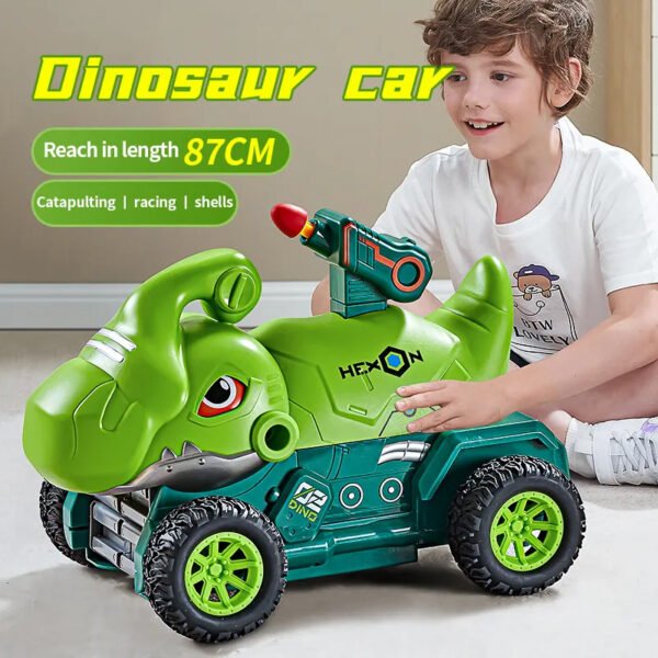 Pedidos de juguetes a granel para niños, transportador de coches de dinosaurios, catapulta de deformación, camión grande, coche de juguete con 3 coches de juguete - Imagen 6