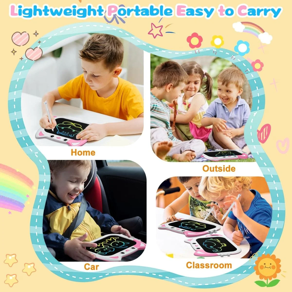 10 Inch Colorful Electronic Erasable Drawing Pad - Imagem 5