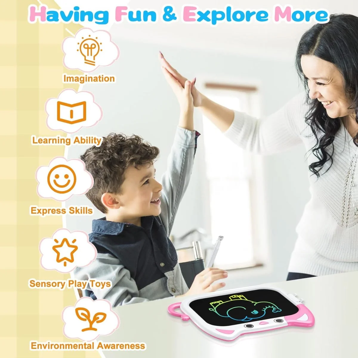 10 Inch Colorful Electronic Erasable Drawing Pad - Imagem 6