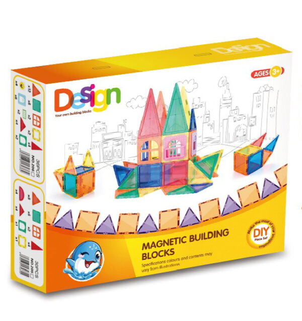 Fornecedor de brinquedos com boa relação custo-benefício, telhas magnéticas 3D 100 Pcs Blocos de Construção Magnéticos Aprendizagem Brinquedos de Construção de Bloqueio Educacional - Imagem 4