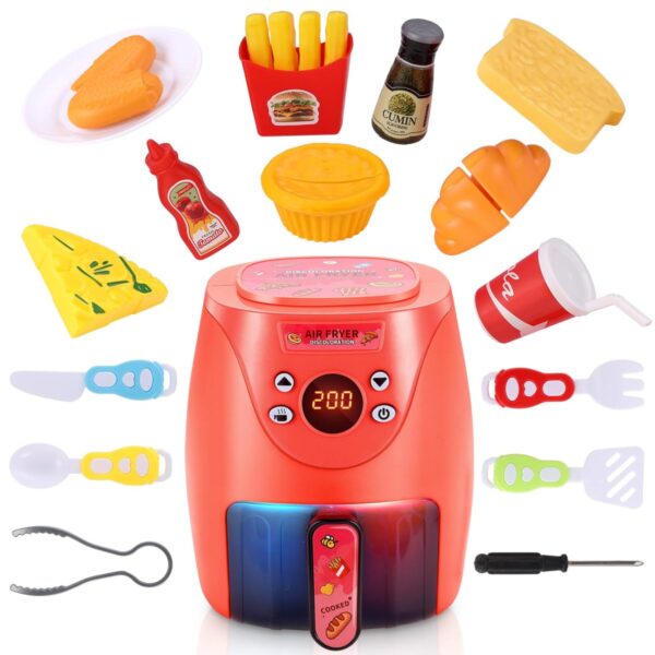 Long-Term Supplier Agreement Hot Kids Pretend Play Cook Color Changing Food Toy Air Fryer Small Electronic Appliances Toy Kitchen