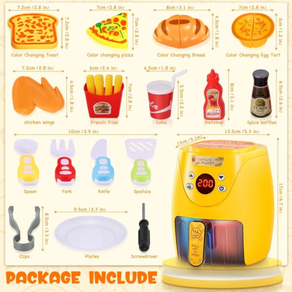 Long-Term Supplier Agreement Hot Kids Pretend Play Cook Color Changing Food Toy Air Fryer Small Electronic Appliances Toy Kitchen - Image 3