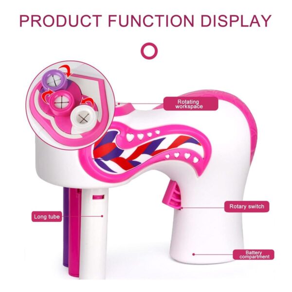 B2B Toy Supplier Kids Bling Bling Hair Dresser Salon Toy Automatic Hair Braider Machine Toy for Girls - 영상 3