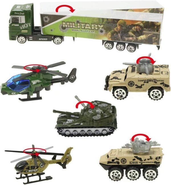 Zertifizierter Spielzeughersteller. Kinder-Rollenspiel-Polizeistation-Set, Armeefahrzeug, Mini-Kampfset, Druckguss-Spielzeug, Autotransporter, LKW, Spielzeugauto - Bild 2