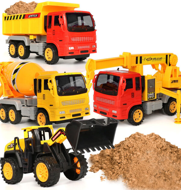 Sustainable Toy Production Inertia Toys Vehicle Play Set 6 PCS Friction Truck Engineering Working Car Toys Friction Toy Cars Vehicle - Image 3