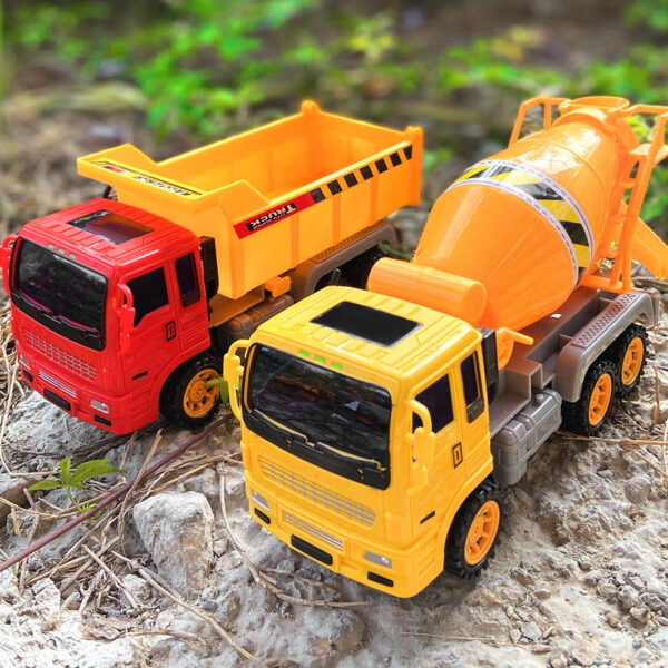 Sustainable Toy Production Inertia Toys Vehicle Play Set 6 PCS Friction Truck Engineering Working Car Toys Friction Toy Cars Vehicle - Image 4