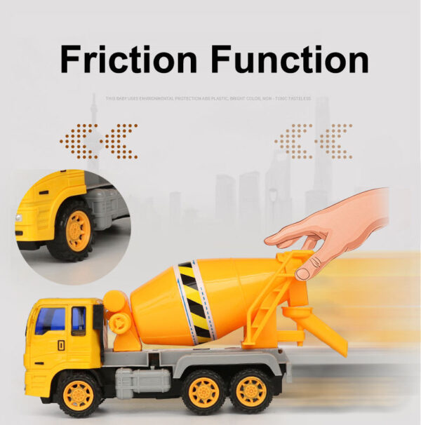 Sustainable Toy Production Inertia Toys Vehicle Play Set 6 PCS Friction Truck Engineering Working Car Toys Friction Toy Cars Vehicle - Image 5