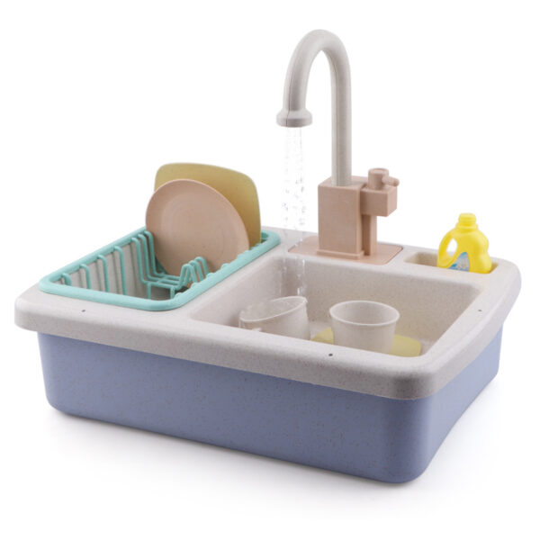 Wholesale Toy Pricing Toys ABS Play Kitchen Sink Toys Children Electric Dish Washing Toy with Running Water - Image 4