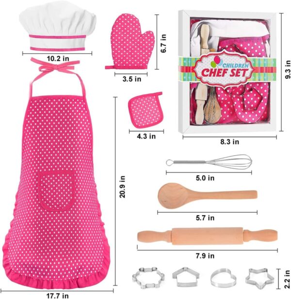 Large Volume Toy Orders 11 Pieces Baby Children Coton Apron Kitchen Cake Baking Cooking Tools Kitchen Toys - 영상 2