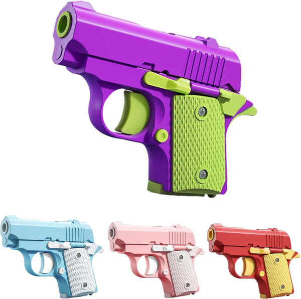 OEM Toys China Plastic Stress Relief Fidget 1911 3D Printed Small Carrot Pistol Toy Fidget Gun for Adults