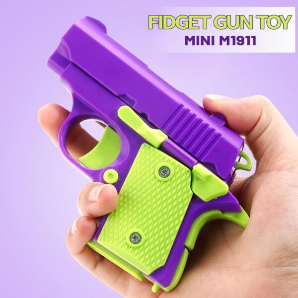 OEM Toys China Plastic Stress Relief Fidget 1911 3D Printed Small Carrot Pistol Toy Fidget Gun for Adults - Image 4