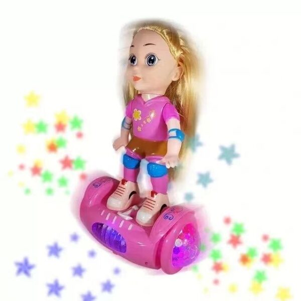 Fornecedor de brinquedos China Venda quente B/O Balance Doll Moda adorável boneca a pilhas Balance Car Doll Toy com música e luz - Imagem 4