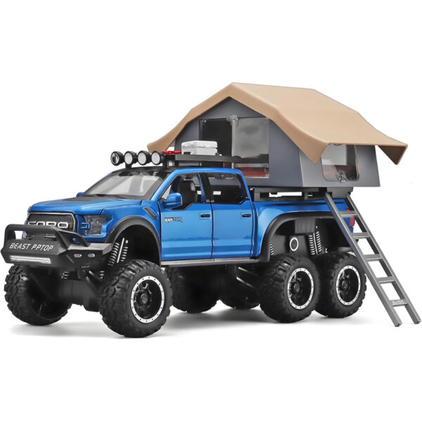 Toy Exporter China 1:24 Raptor F150 Big Wheel Alloy Diecast Car Model with Sound Light Pull Back Car Toys