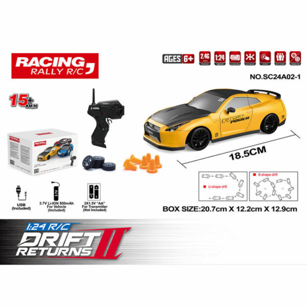 Plastic Toys Manufacturer 2.4G 1:24 Drift Rc Car 4WD Toy Remote Control Hotwheels Electric Popular F1 Racing Rc Car - Image 4