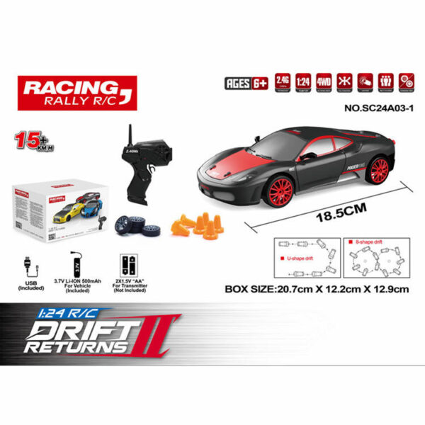 Plastic Toys Manufacturer 2.4G 1:24 Drift Rc Car 4WD Toy Remote Control Hotwheels Electric Popular F1 Racing Rc Car - Image 6