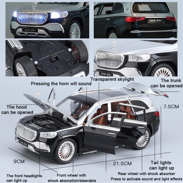 Toy Wholesaler China 1/24 Scale Diecast Cars Maybach GLS600 Alloy Cars Toy Model As Gifts - 画像 2