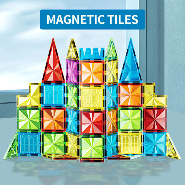 OEM Toys China 3D Construction Magnet Building Block Sets Educational DIY Plastic Tiles ABS Magnetic Tiles - Image 2