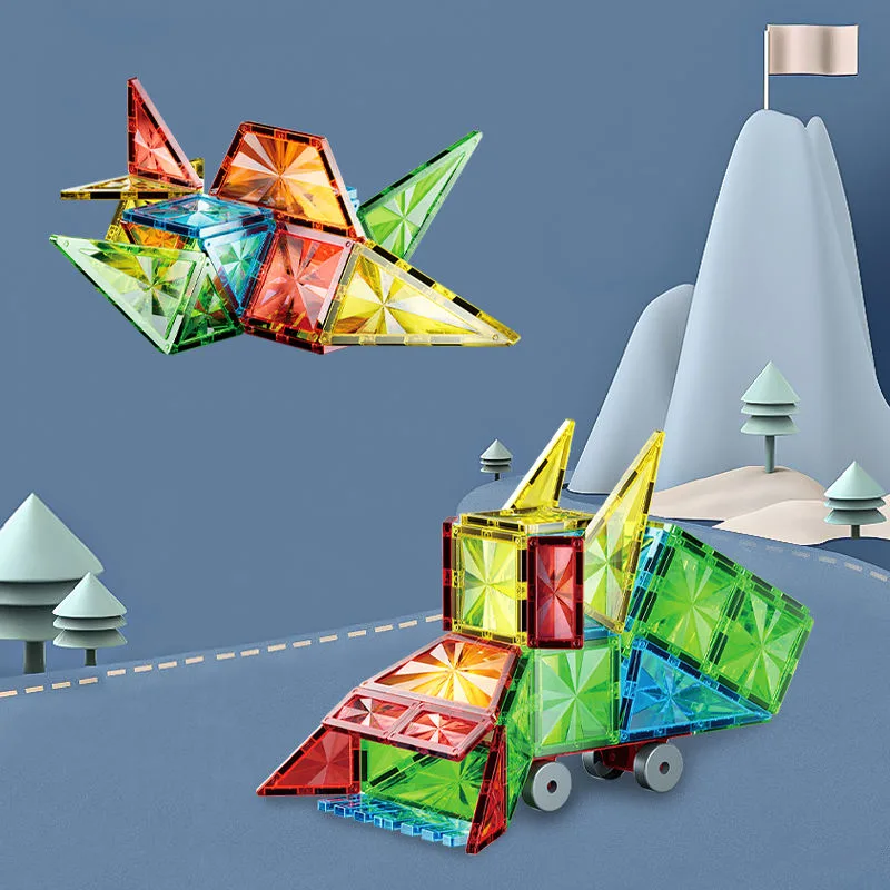 OEM 장난감 중국 3D 건설 자석 빌딩 블록 세트 교육 DIY 플라스틱 타일 ABS 자기 타일 - 영상 5