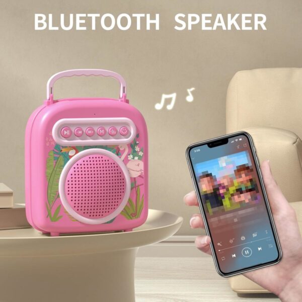 OEM Toys China Singing Toy Musical Instruments Microphone Speaker Sound Baby Bluetooh Karaoke Machine For Kids With 2 Microphone - Imagen 5