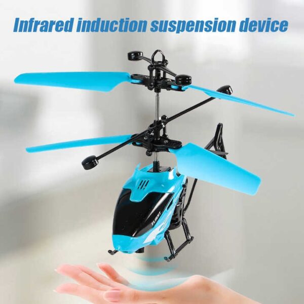 Factory Price Toys Remote Control Helicopter USB Charging Lights Fall-resistant Infrared Gesture Sensor Flying Induction Helicopter - Image 4