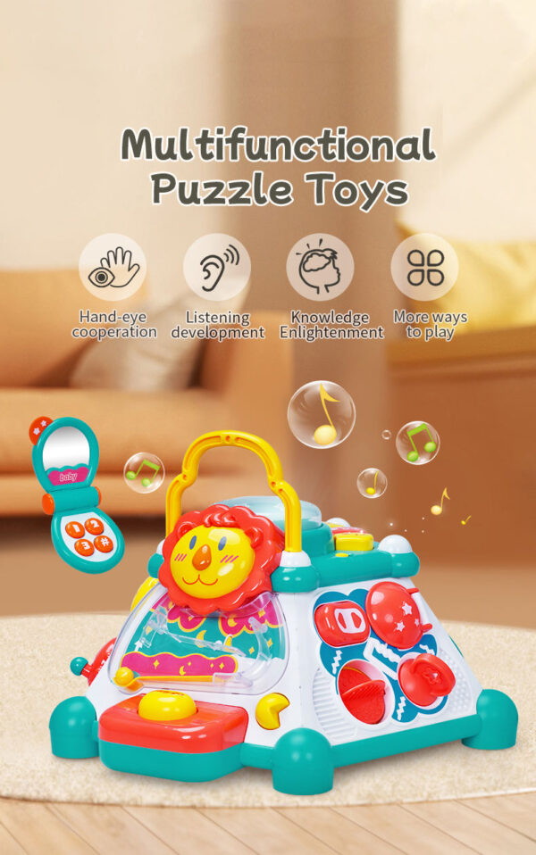 Best Toy Prices China Baby Early Learning Multi-function Puzzle Hexahedron Game Kids Educational Activity Cube Musical Toddlers Toys - Image 2