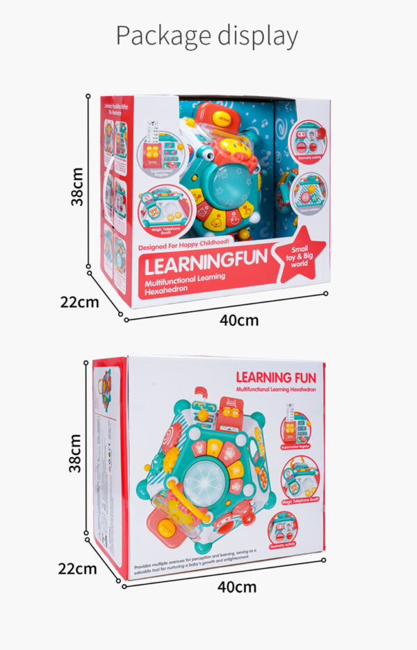 Best Toy Prices China Baby Early Learning Multi-function Puzzle Hexahedron Game Kids Educational Activity Cube Musical Toddlers Toys - Image 6