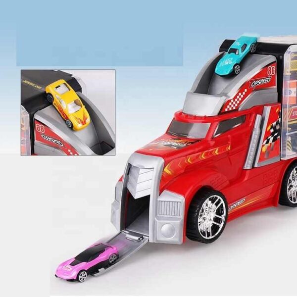 Toy Distributor China Construction Die Cast Metal Alloy Small Car Diecast Carrier Friction Vehicles Toy Truck - 画像 3