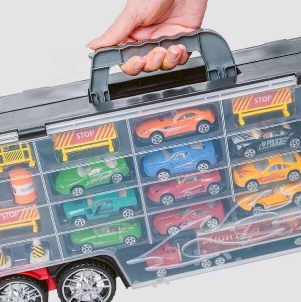 Toy Distributor China Construction Die Cast Metal Alloy Small Car Diecast Carrier Friction Vehicles Toy Truck - 画像 5