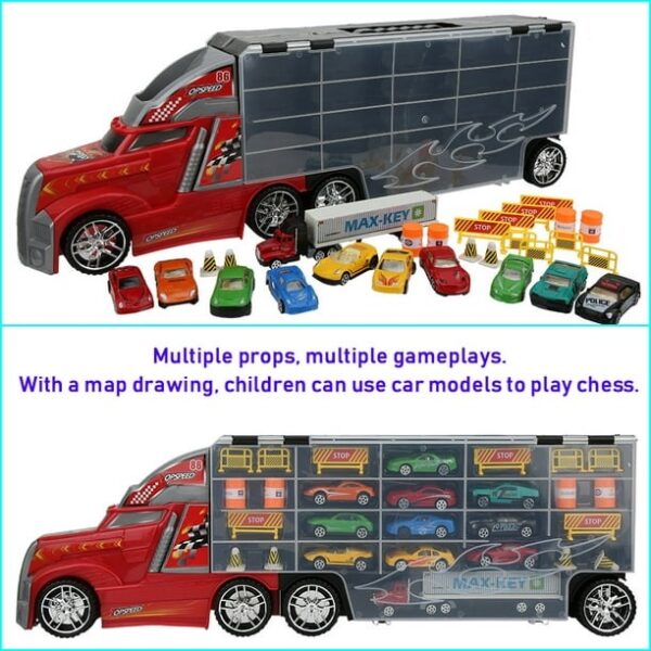 Toy Distributor China Construction Die Cast Metal Alloy Small Car Diecast Carrier Friction Vehicles Toy Truck - 画像 6