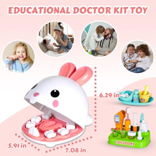 Custom Toy Manufacturer Children Pretend Play Juguetes De Doctor Plastic Pet Dentist Rabbit Play Doctor Toy Set for Kids - Image 4